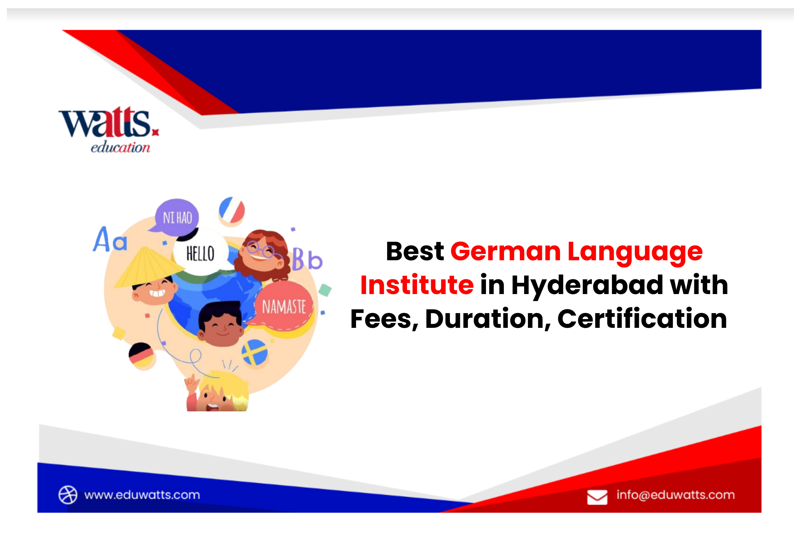 Best German Language Institute in Hyderabad with Fees, Duration