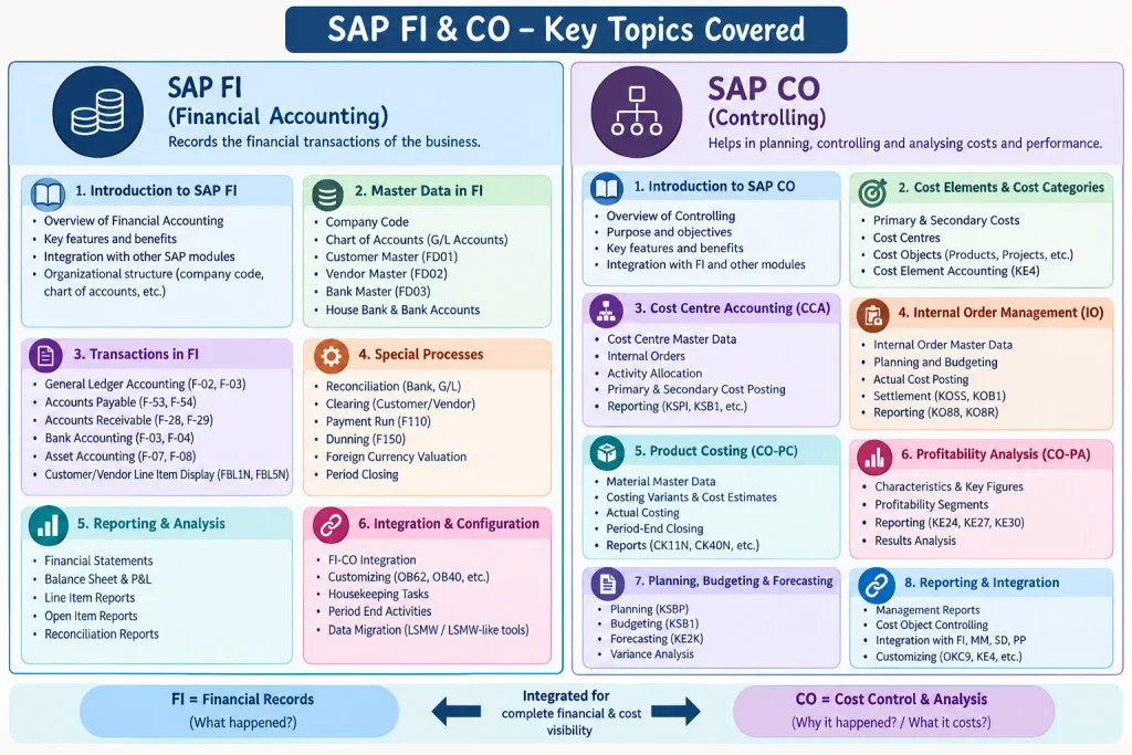 SAP FI & CO Key Topics